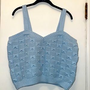 Halter Sweater Knit Top 1X